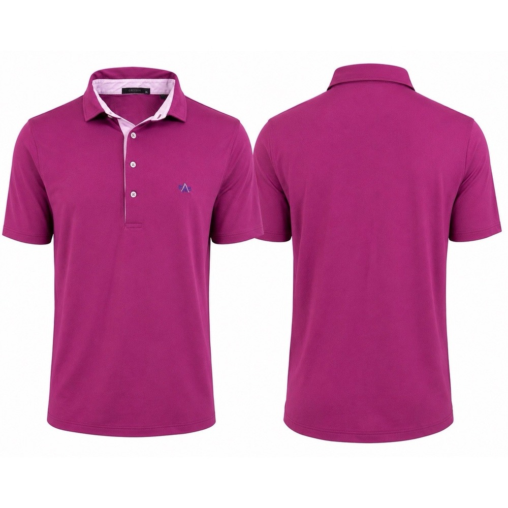 GREYSON Golf Polo Performance Shirt Mens XL  PINK MAUVE Wolf Logo